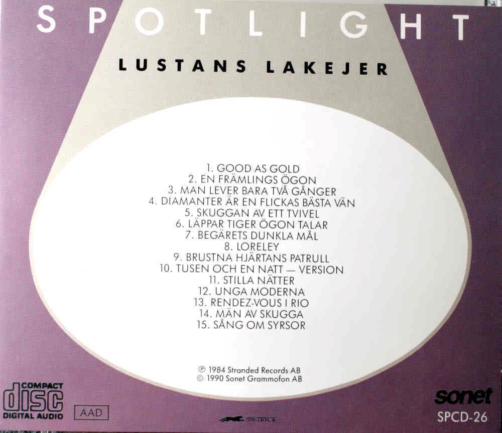 LUSTANS LAKEJER Spotlight 1990 Album CD – __ATONAL__