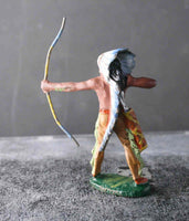 COMPOSITION ELASTOLIN Wild West Standing Indian Archer Aiming R - atonal.se