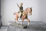 COMPOSITION ELASTOLIN WWII World War German Mounted Riding Restful Rifle ~7cm CC - atonal.se