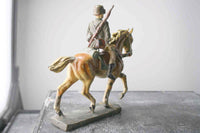 COMPOSITION ELASTOLIN WWII World War German Mounted Riding Restful Rifle ~7cm HC - atonal.se