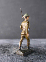 COMPOSITION LINEOL World War British Soldier Marching w Rifle ~7cm N - atonal.se