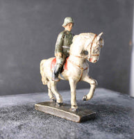 COMPOSITION LINEOL WWI World War Red Line German Mounted Restful Ride ~9cm N - atonal.se