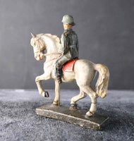 COMPOSITION LINEOL WWI World War Red Line German Mounted Restful Ride ~9cm N - atonal.se