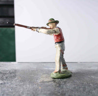 COMPOSITION PLASTINOL Wild West Cowboy Standing Rifle Shooting Front ~7cm U - atonal.se